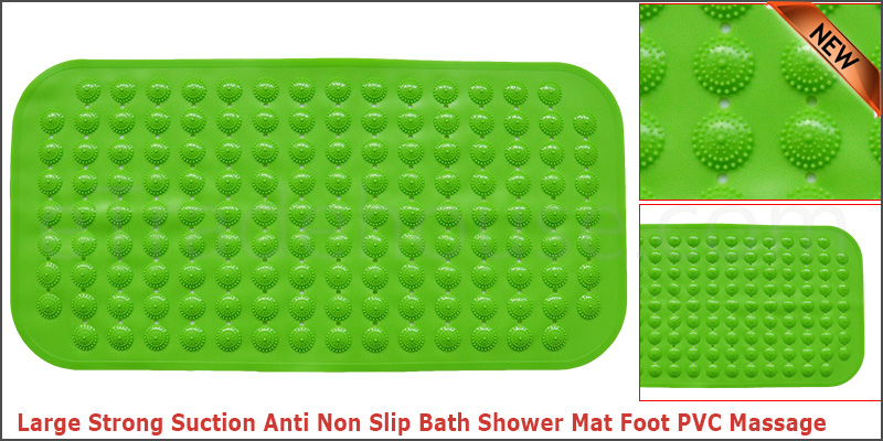  Large Strong Suction Anti Non Slip Bath Shower Mat Foot PVC Massage