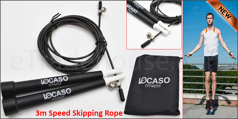 3m Speed Skipping Rope Adjustable Steel Cable Fitness Exercise Crossfit Boxing--001