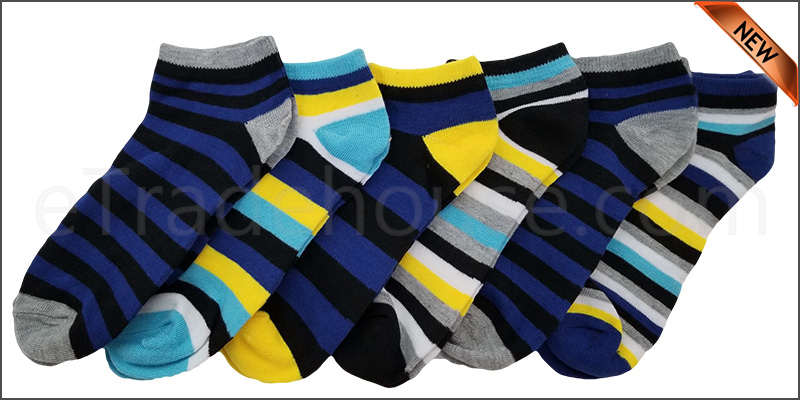 6 Pairs Mens Trainer Liner Ankle Socks Funky Designs Adults Sports  (OPTION 4 )