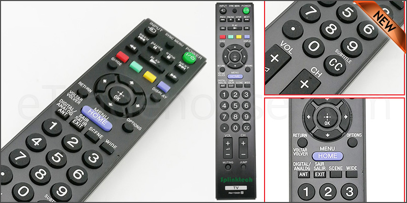 For Sony RM-YD081 Replacement Remote Control for Sony BRAVIA TV