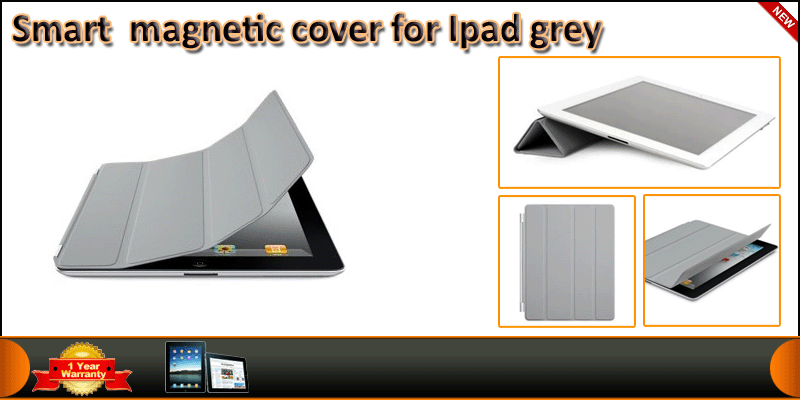 Ultra Thin Magnetic Smart Case (Grey) for ipad