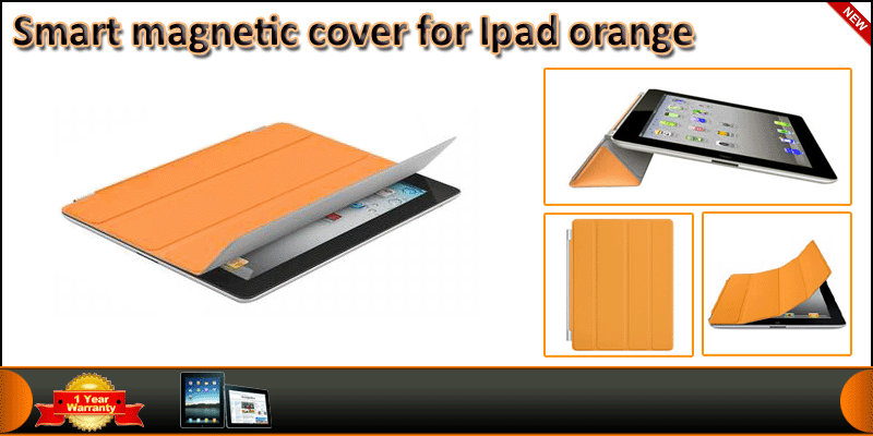Ultra Thin Magnetic Smart Case (Orange) for ipad