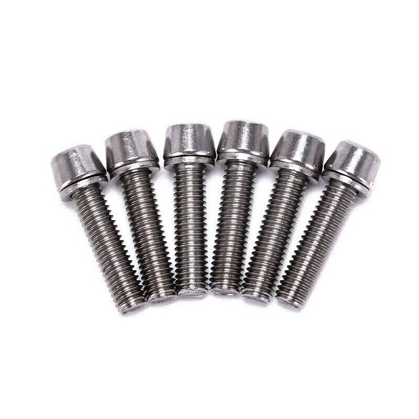 6x Anodised Stainless Steel Stem Bolts M5x18mm (5mm x 18 mm) Allen / Hex, Mtb