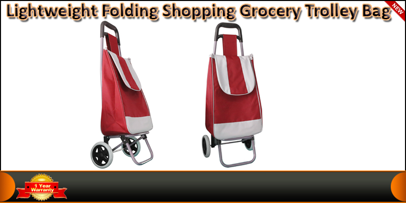 Lightweight Folding Shopping Grocery Trolley Bag