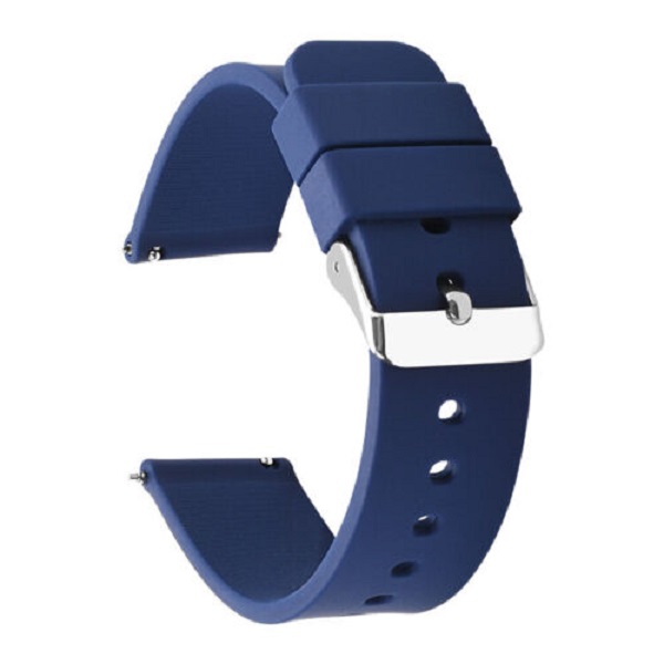 Silicone Rubber Watch Strap Band 22mm Navy blue