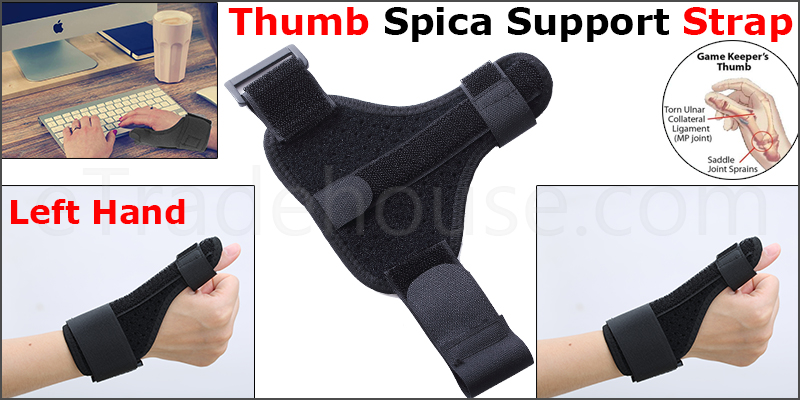 Left Thumb Spica Splint & Wrist Support Brace De Quervains Tendonitis Arthritis Pain Relief 