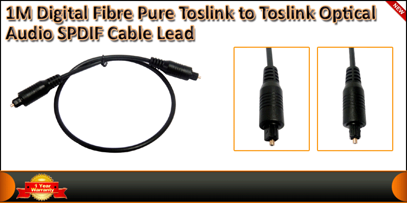 High Quality 1 Meter TOSlink Pure Optical Cable Le