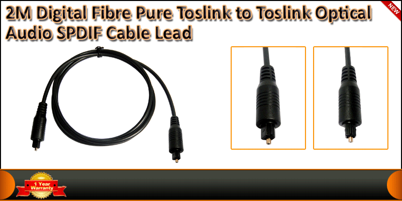 High Quality 2 Meter TOSlink Pure Optical Cable Le