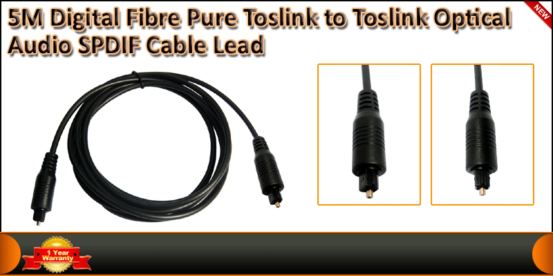 5 Meter Toslink Pure Optical Cable Lead