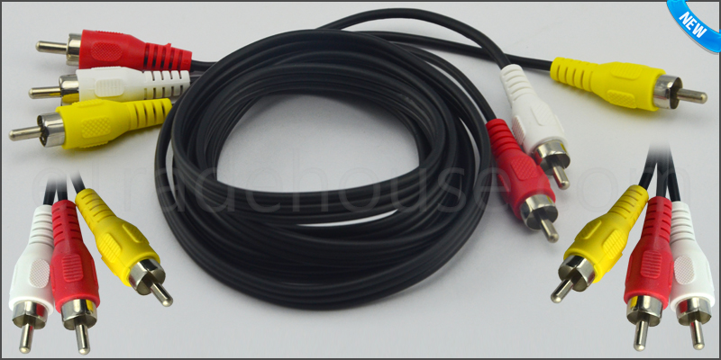 1.5 Meter Triple 3 x Phono Cable Audio Composite V