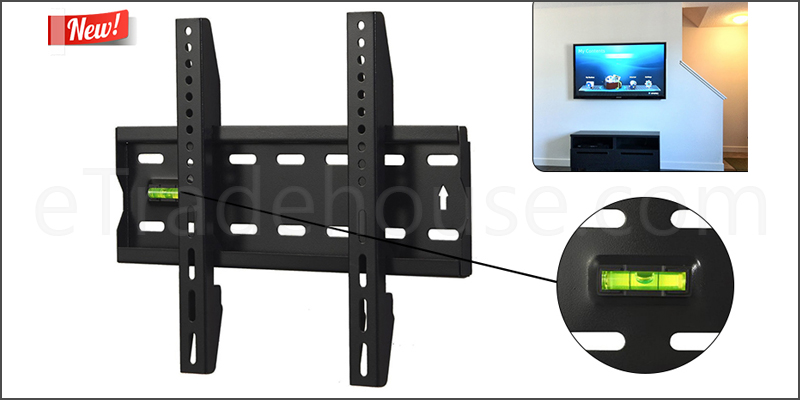 15 to 42 Inches Fixed TV Wall Mount Bracket with Built-In Spirit Level