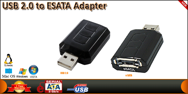 USB2.0 to ESATA Adapter