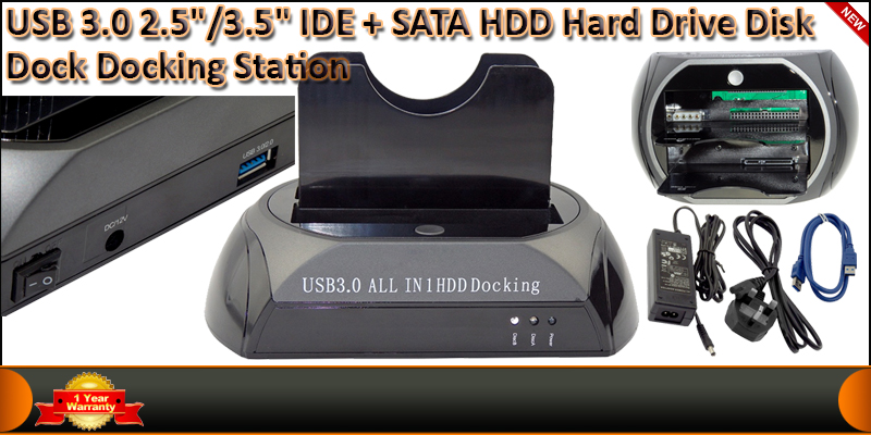 USB 3.0 2.5"/3.5" IDE + SATA HDD Hard Drive Disk D