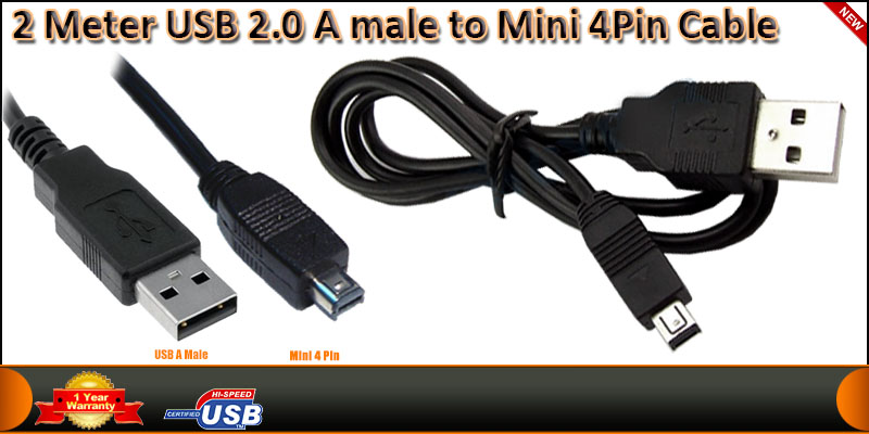 2 Meter USB 2.0 Digital Camera Interface Cables (U