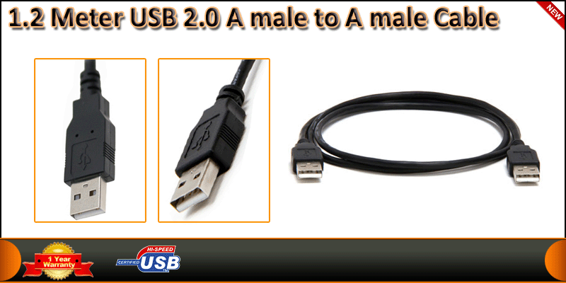 1.2 Meter USB 2.0 A male to A male Cable
