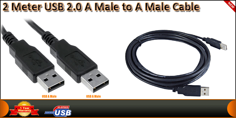 2 Meter USB 2.0 A male to A male Cable