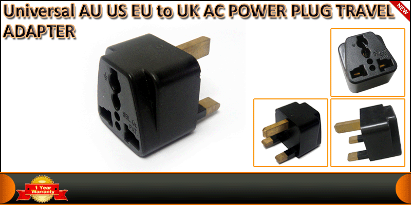 Universal AU US EU to UK AC Power Plug Travel Adap
