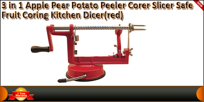 3 in 1 Apple Pear Potato Peeler Corer Slicer Safe 