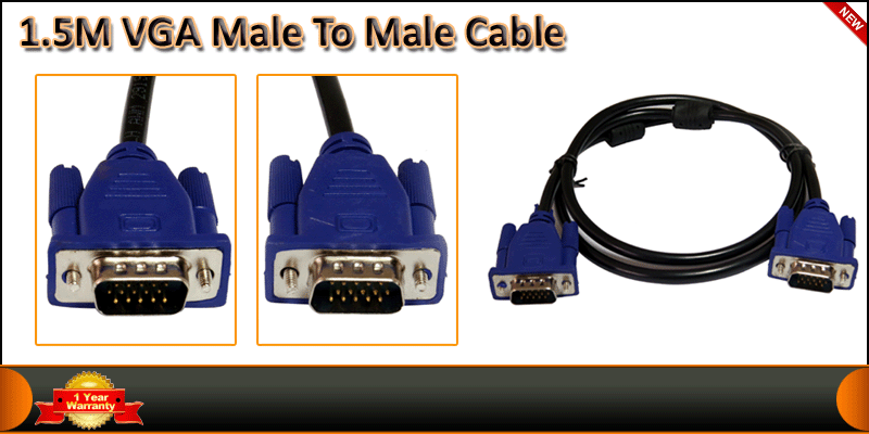 High Quality 1.5 Meter VGA Male to Male Cable
