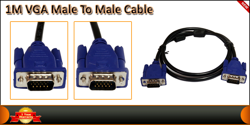 High Quality 1 Meter VGA Male to Male Cable