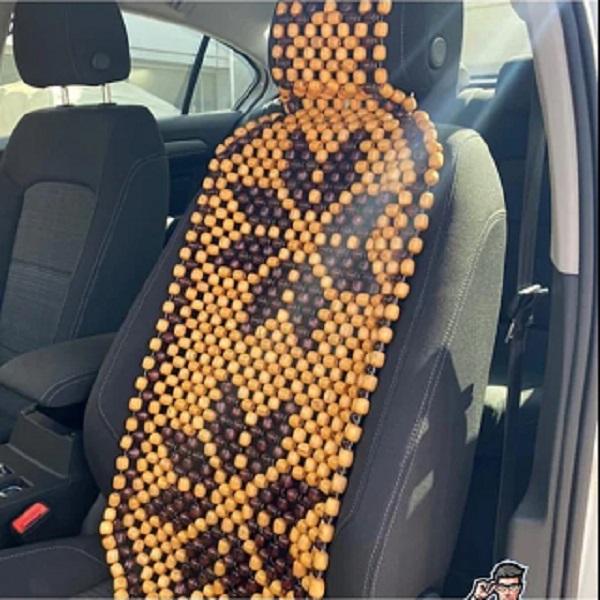 WOODEN BEAD CAR/VAN/TAXI FRONT SEAT COVER CUSHION - CLASSIC BEADED DESIGN
