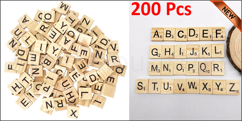 26 English letters Natural wooden children's game blocks Early childhood puzzle letters pine 200 pieces