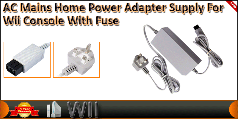 AC mains Home power adapter supply for Nintendo wi