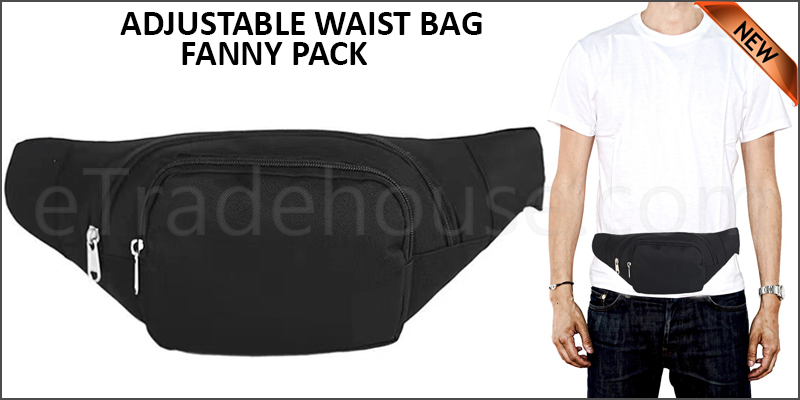 Large Bum Bag Waist Travel Pouch Fanny Pack
