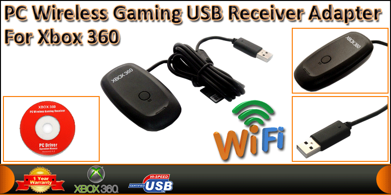 PC WIRELESS GAMING USB RECEIVER ADAPTER FOR XBOX 3