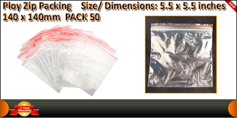 50 * ZIP LOCK BAGS 5.5 * 5.5 Inches RECLOSABLE POL