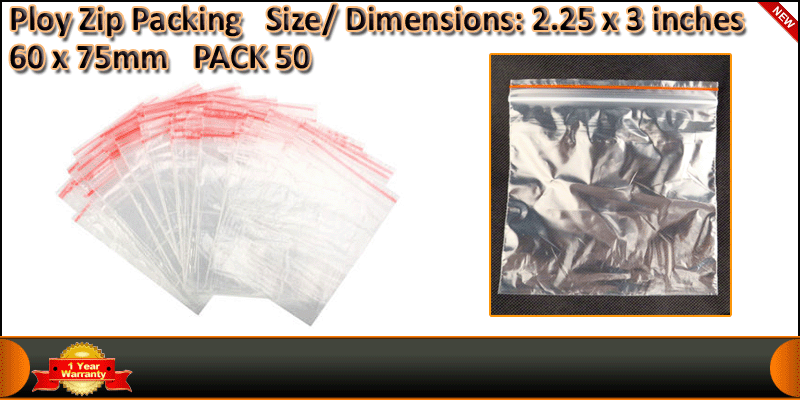 50 * ZIP LOCK BAGS 2.25 * 3 Inches RECLOSABLE POLY