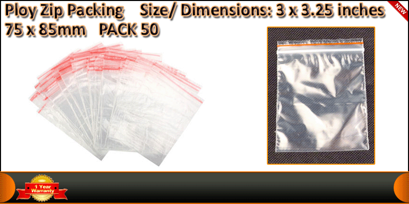 50 * ZIP LOCK BAGS 3 * 3.25 Inches RECLOSABLE POLY