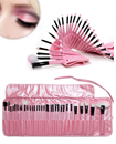 Professional 32 Pieces Makeup Brushes Set with Pink Case