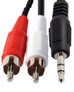 3.5mm Male Jack to 2 RCA Male Stereo Audio Cable