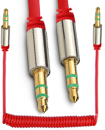 Universal 3.5mm Jack to Jack Coiled Male Aux Cable