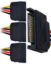 SATA 3 HDD Splitter 1 Male and 3 Female Power Conn