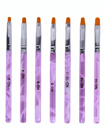Professional 7pc Nail Art UV Gel Painting Drawing Brushes Acrylic Flat Brush Set