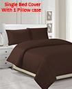 Plain Duvet Cover with Pillow Cases Non Iron Quilt Cover Single Bedding Bedroom Set
