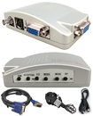 High Quality BNC Video S-Video VGA In to PC Monito