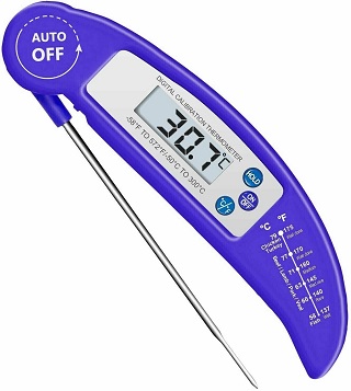 Blue Digital Food Thermometer Probe Cooking Meat Kitchen Temperature BBQ Turkey Milk