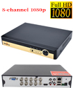 8 Channel 1080P 5 in 1 DVR XVR 3521A 4GB RAM 16M FLASH, 2x 2826 25FPS Play Back FPS VGA Port Mobile Software