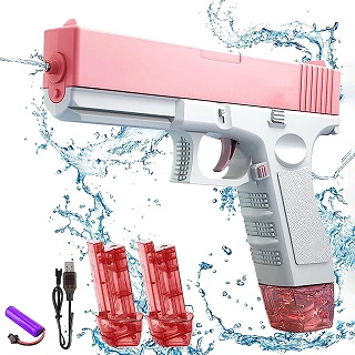 PINK MAGZINE VERSION PINK Electric Water Guns Pistol for Adults Children Summer Pool Beach Toy Outdoor Hot
