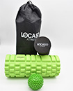 Locaso Fitness 2 in 1 Foam Roller Exercise With Massage Ball and Carry Bag