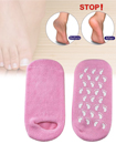 Pair of Beauty Pure Moisturizing Dry Heels Foot Care Light Pink Socks One Size Fits All