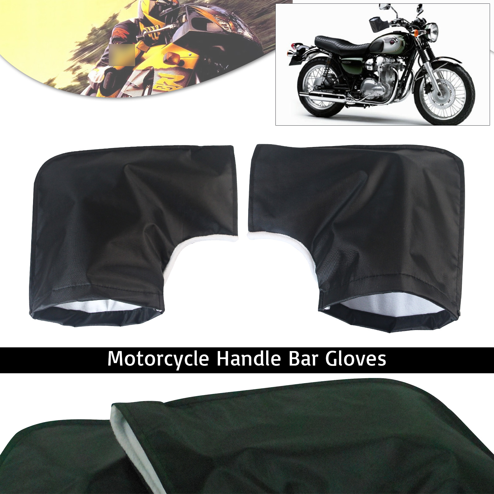 Thermal Motorcycle Handle Bar Muffs Motorbike Hand Protection Mitts/Gloves Bike