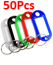 Plastic Color Key Tags with Paper Inserts Split Rings