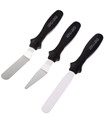 3pcs Stainless Steel Spatula Palette Knife Set Cake Decorating Smooth Tools Kit 