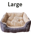 Pet Basket Bed Fleece Soft Warm Comfy Fabric Washable Cat Dog