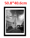 50 x 40cm Wall Mounted Picture Photo Poster Frame MDF Board Black