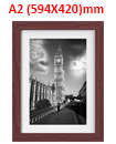 A2 23.4 x 16.5 Inches Wall Mounted Picture Photo Poster Frame MDF Board Walnut
